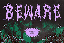 CS Beware – Black Metal Font