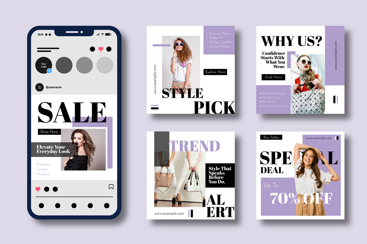 Fashion Social Media Post, a Social Media Template by MightyDesign (Photo 4 of 7)