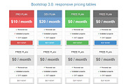 Bootstrap 3.0. pricing tables flat, a Websites & App Template by Bootstraptor (Thumbnail 1 of 2)