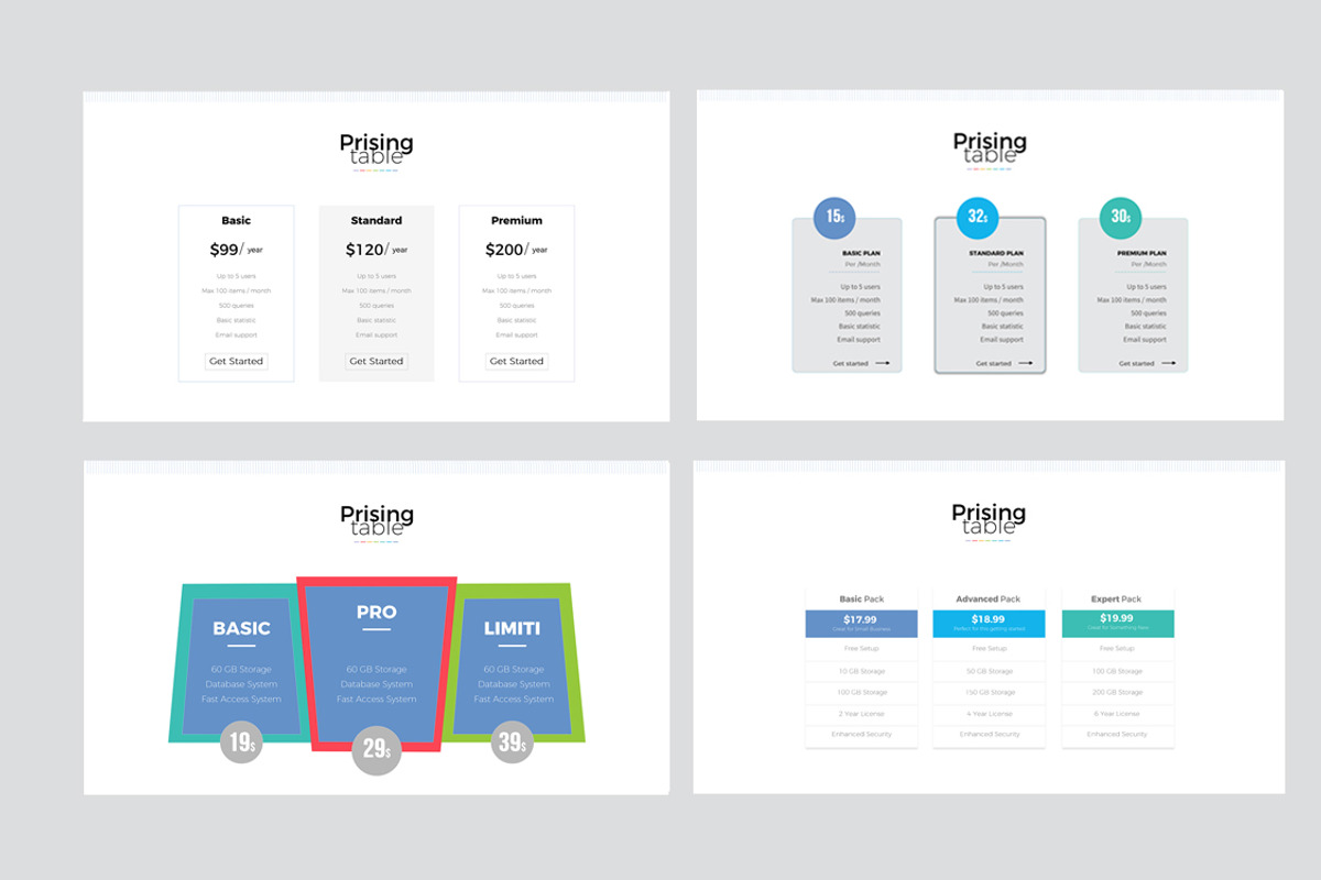 Pricing Table Presentation Template, a Presentation Template by ZAAS (Photo 4 of 11)