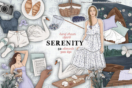 Spring Serenity clipart collection