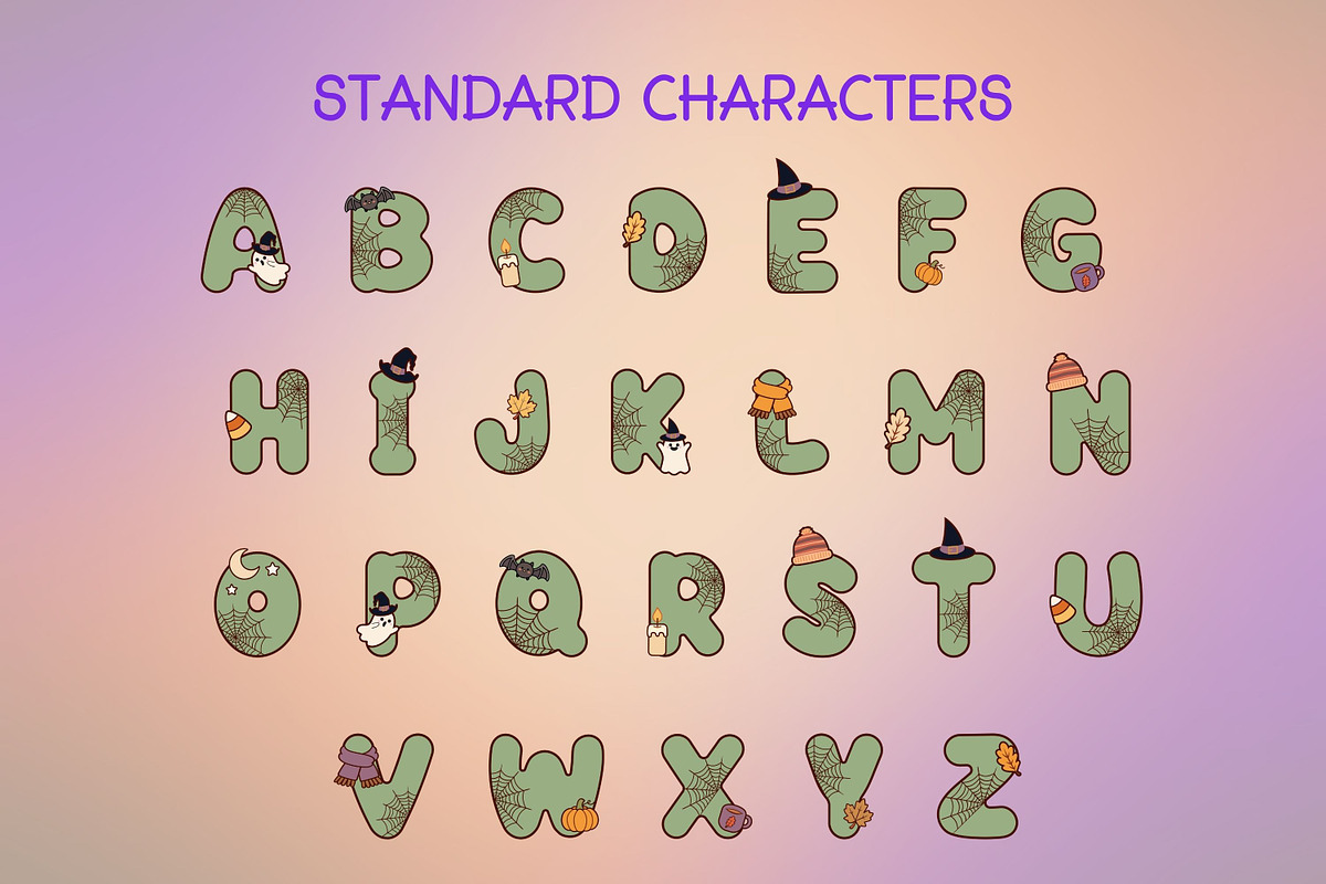 Halloween Font and Alphabet Bundle, a Sans Serif Font by Adalin Shop (Photo 10 of 19)