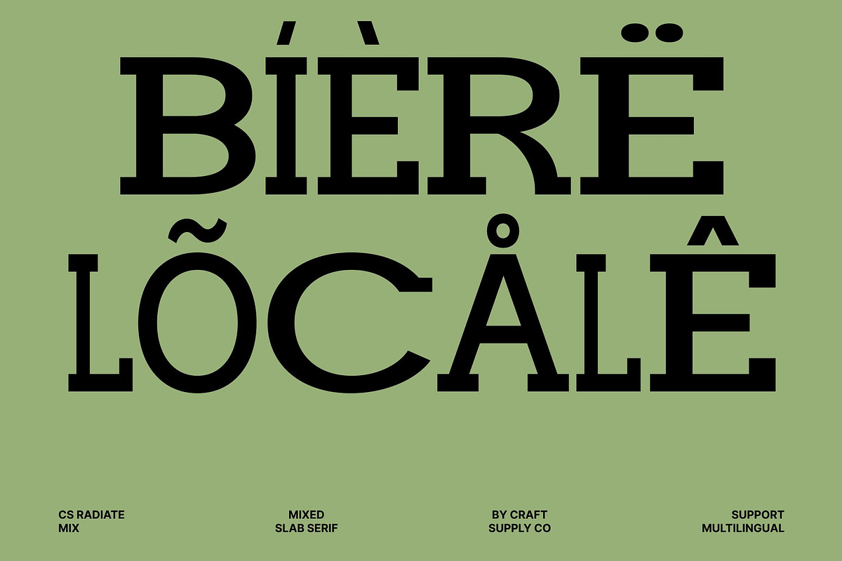 CS Radiate Mix, a Slab Serif Font by Craft Supply Co. (Photo 7 of 8)