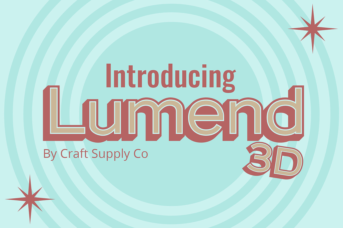 Lumend 3D, a Sans Serif Font by Craft Supply Co. (Photo 1 of 8)
