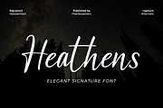 Heathens - Signature Handwritten Fon, a Handwritten Font by Flawless And Co (Thumbnail 1 of 10)