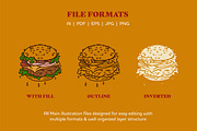Fast Food Illustration Assets, a Food Illustration by ARQAM Studio (Thumbnail 3 of 9)
