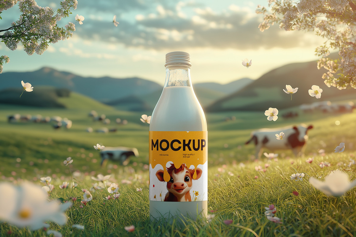Milk & Juice Packaging Mockups, a Packaging Mockup by dpi (Photo 8 of 14)