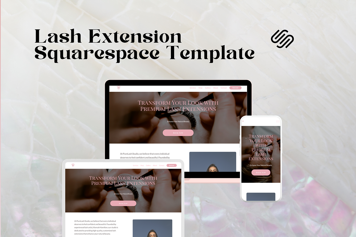 PureLash Studio Squarespace Template, a Squarespace Template by Lumina Alchemy (Photo 2 of 7)