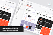 MoneyMonitor Finance Admin Dashboard, a Websites & App Template by SquidPixey (Thumbnail 1 of 5)