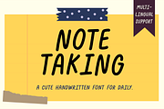 Note taking font, a Handwritten Font by Nyla.Studio (Thumbnail 1 of 9)