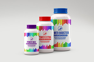 Bottle Nutrition Supplement Mockup