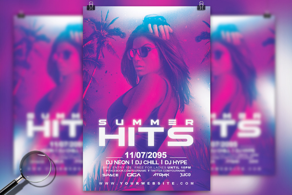 Summer Hits | Hype Flyer Design, a Flyer Template by GIGA-TEMPLATE (Photo 1 of 7)
