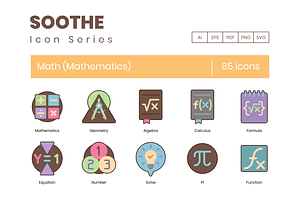 85 Math (Mathematics) Icons - Soothe, an Icon by Flat Icons
