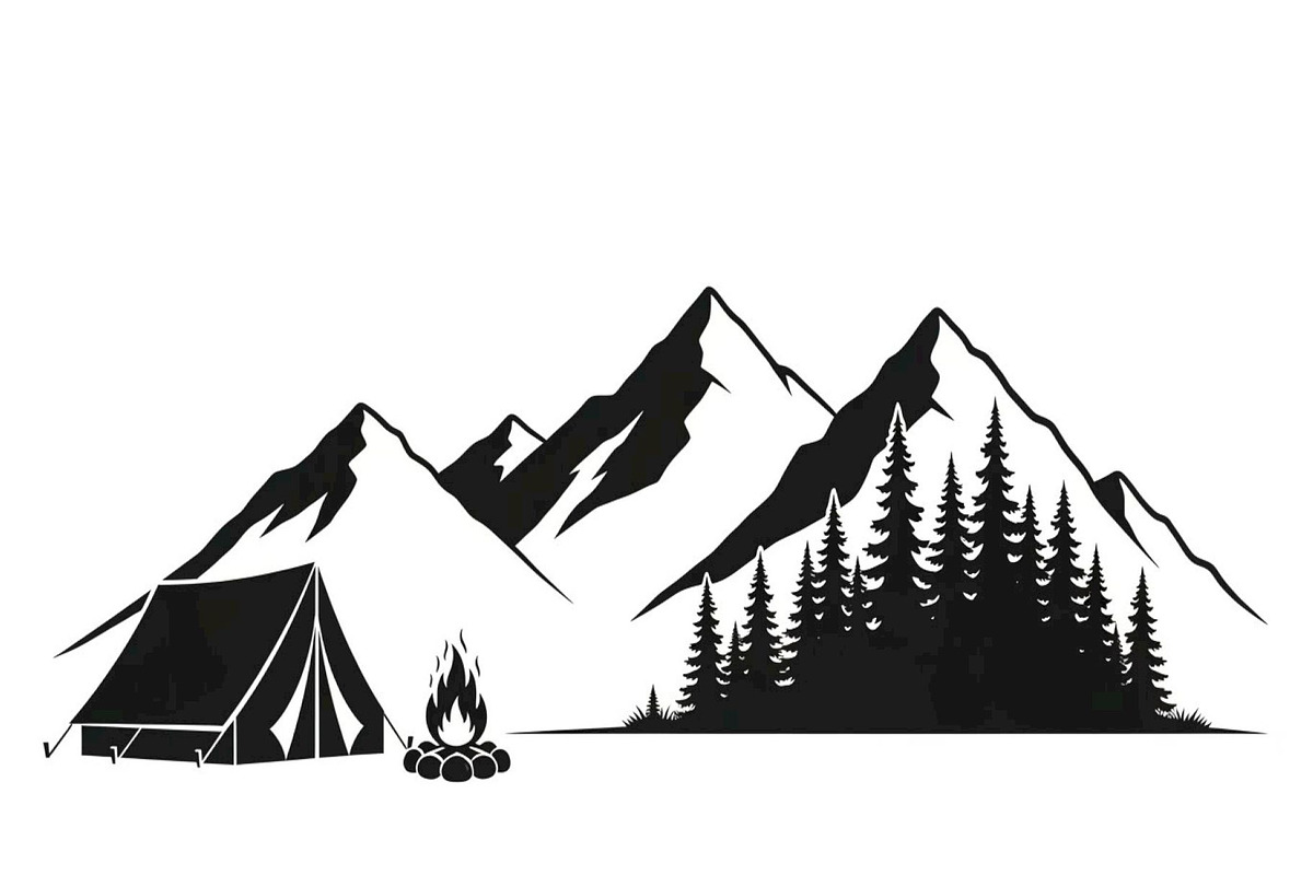 50 Camping Mountain Vector Bundle, an Illustration by jahid234 (Photo 43 of 51)
