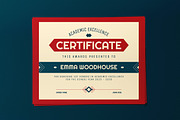 Red Vintage Design Certificate, a Print Template by graphicook (Thumbnail 3 of 3)