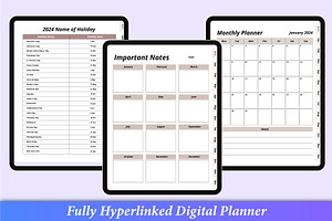 Digital Online Business Planner IPad