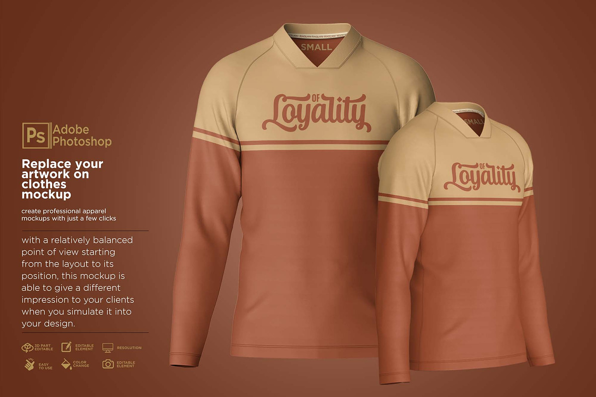 T-Shirt Neck VU L Raglan Mockup, a Shirt Mockup by Nanggroe Scripting (Photo 3 of 9)