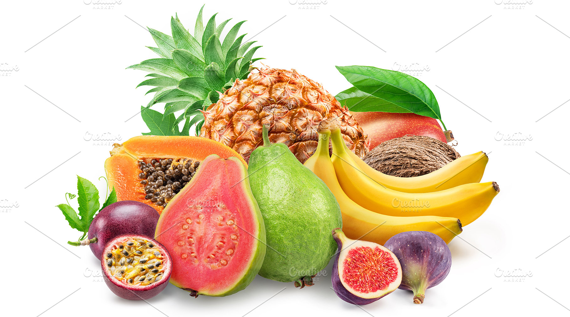Fresh exotic tropical fruits., a Food & Drink Photo by Volff