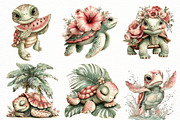 Whimsical Summer turtle Clipart, an Illustration by Designworld (Thumbnail 2 of 8)