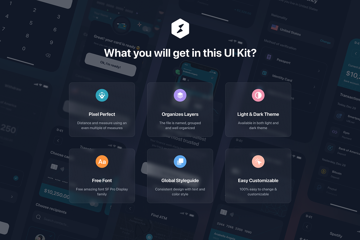 Smartpay - Fintech App iOS UI Kit, an UI Kit Template by Unpixel Design (Photo 3 of 6)