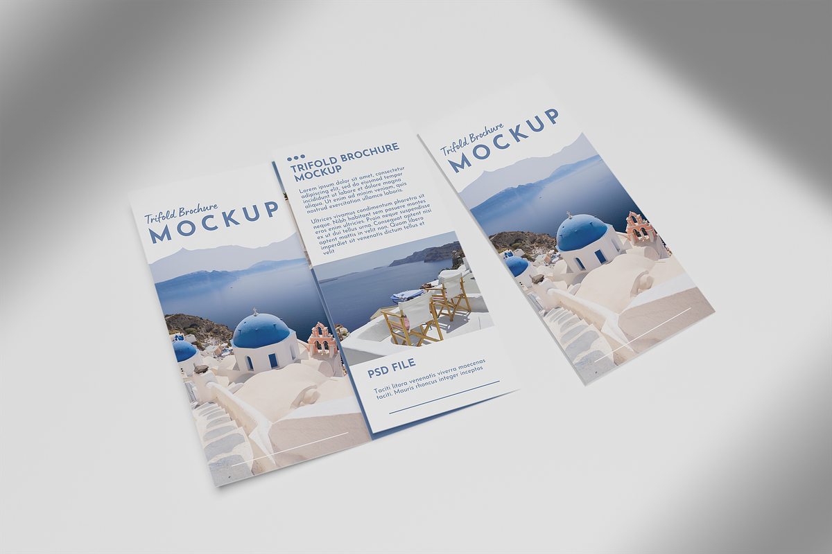 Trifold Brochure Mockup, an Advertising Mockup by xavier_studio (Photo 2 of 5)