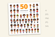 African American Characters Set, a Person Illustration by Voysla's Shop (Thumbnail 3 of 3)