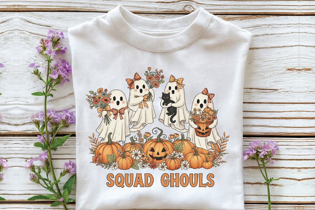 Squad Ghouls Girly Halloween Fall, an Illustration by CraftArtStudio (Photo 2 of 4)