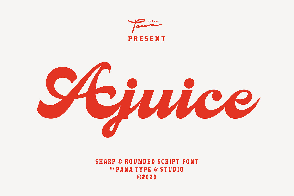 Ajuice Script Font, a Script Font by Panatype™ Studio (Photo 1 of 10)