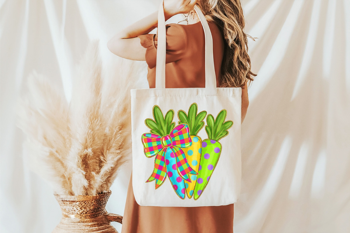 Glitter Coquette Easter Carrots Png, an Illustration by designcity5 (Photo 3 of 9)