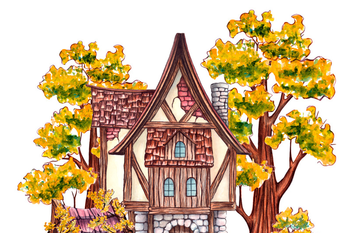 Watercolor house environment, an Illustration by Verlena's Corner (Photo 3 of 7)