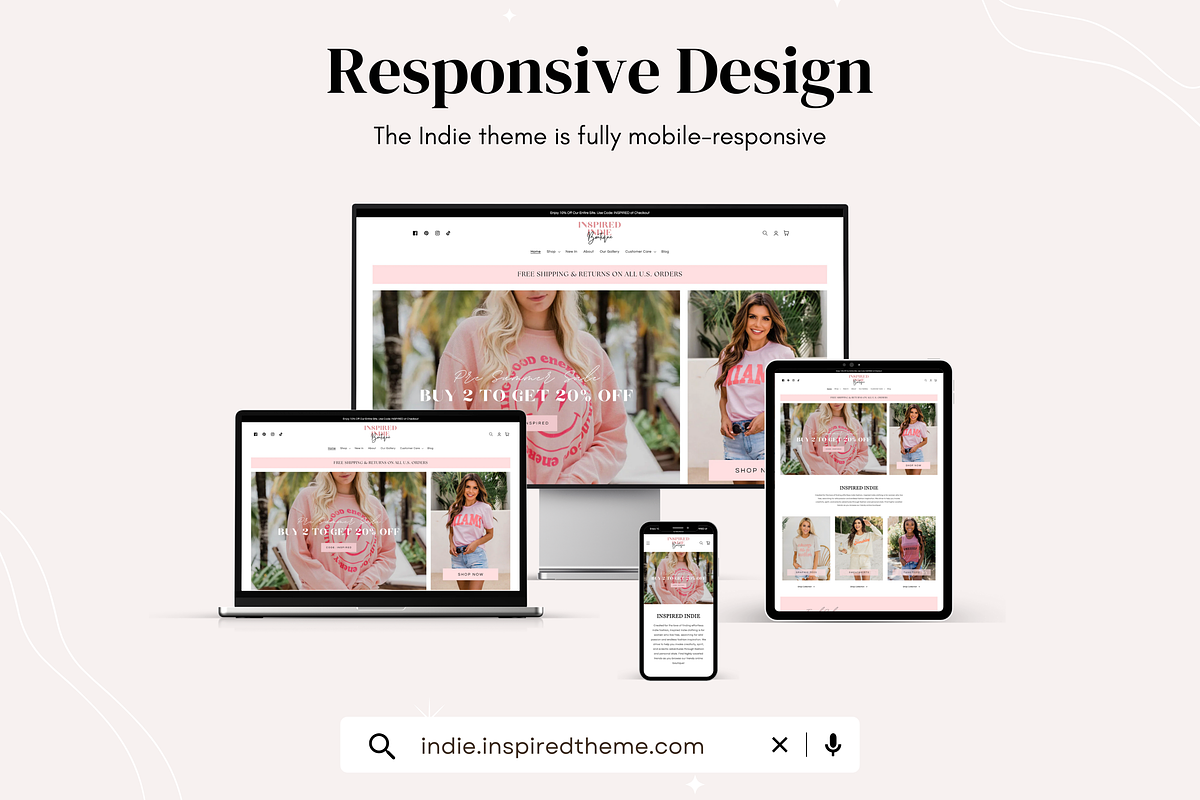 Indie - Pink Boutique Shopify Theme, a Shopify Template by InspiredTheme (Photo 6 of 9)