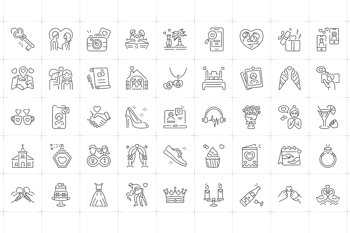 Marriage and Wedding Ceremony Icon, an Outline Icon by Prosymbols (Photo 4 of 5)