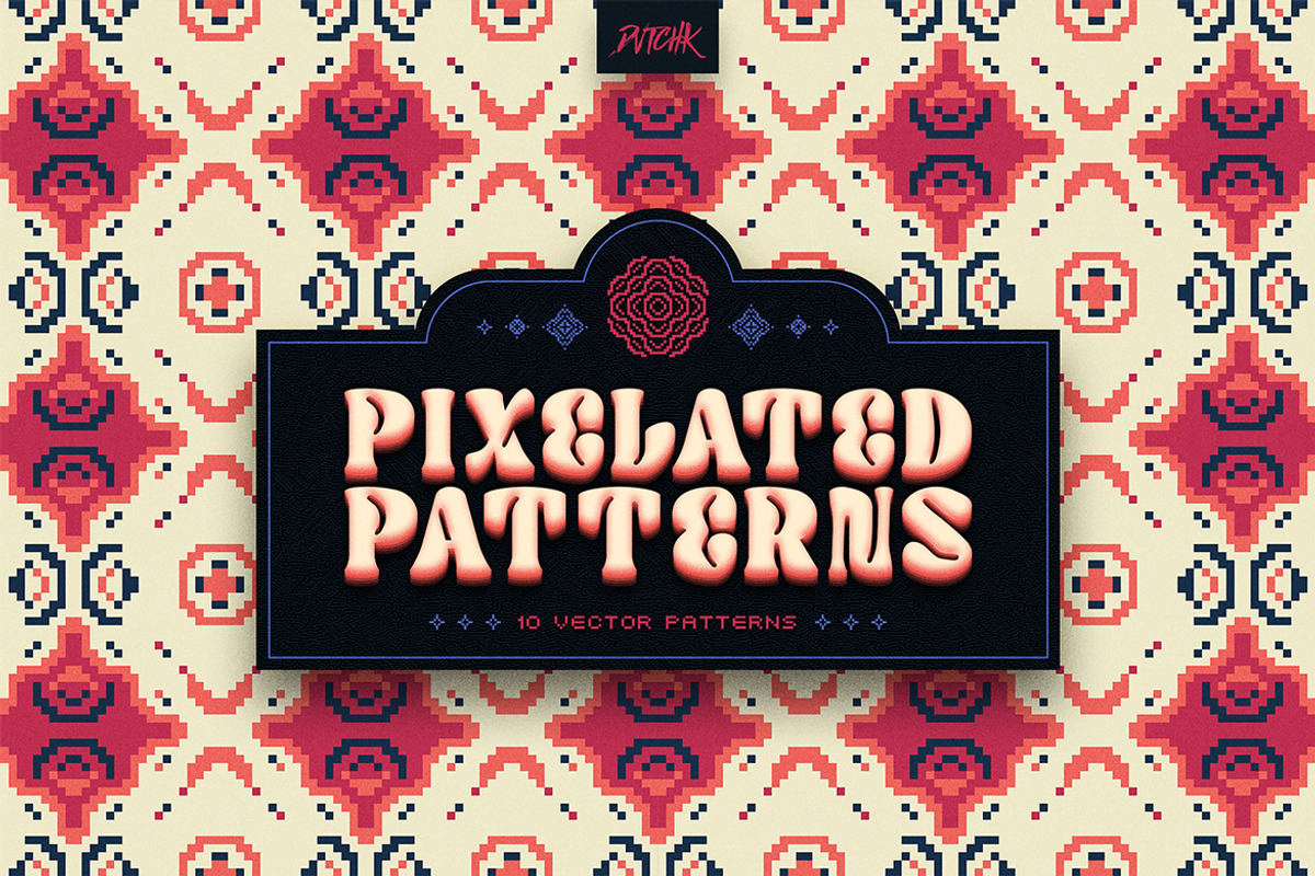 Pixel Mosaic Patterns | Vol. 13, a Pattern Graphic by dvtchk (Photo 6 of 10)
