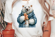 Watercolor Christmas Polar Bear, a Seasonal Illustration by Black Bird Studio (Thumbnail 4 of 7)
