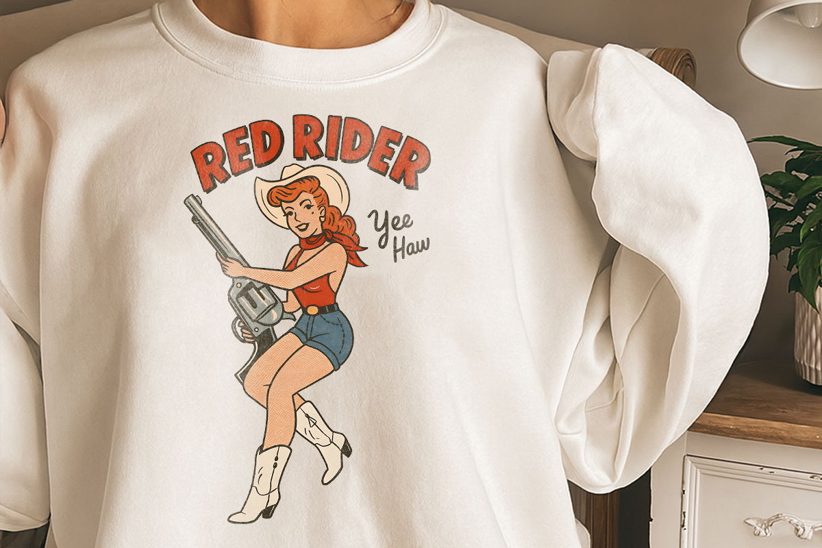 Retro Pin-Up Cowgirl Clipart Bundle, a Graphic by GlitterCraft (Photo 2 of 61)