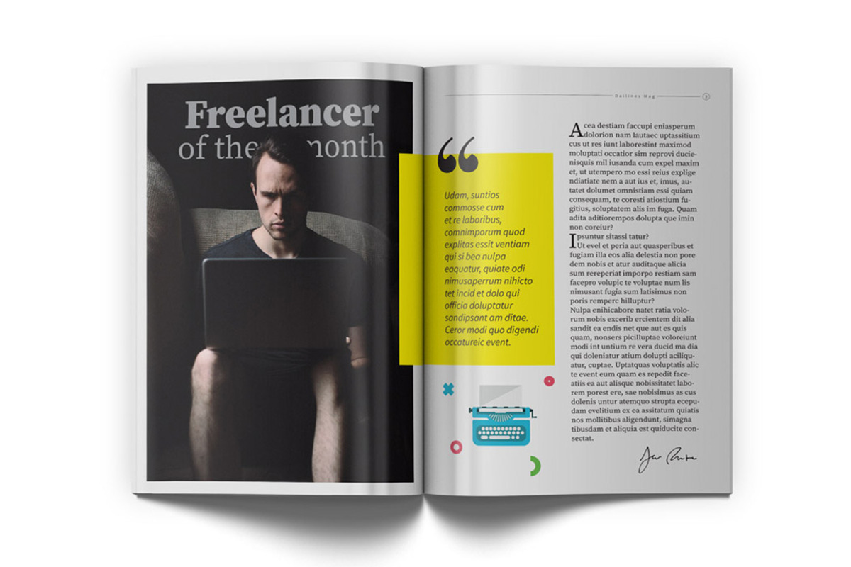 Lifestyle Magazine Template, a Magazine Template by TeddyGraphics (Photo 14 of 19)