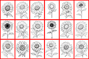 Sunflower Coloring Page, a Graphic by Forhadx5 (Thumbnail 3 of 7)