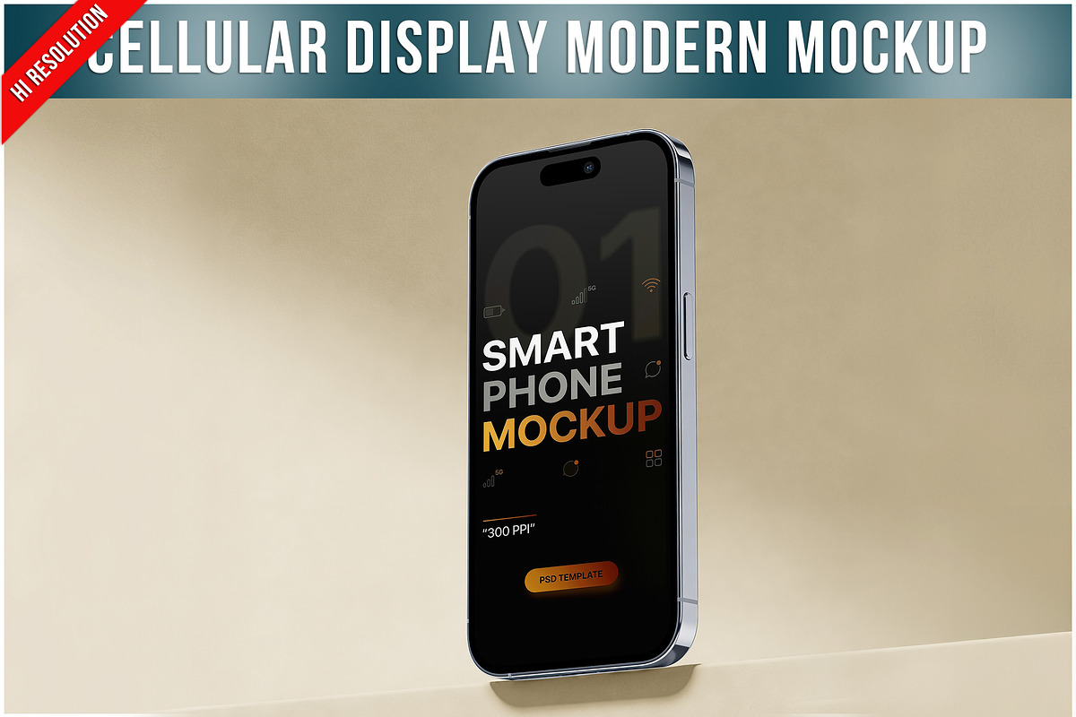Cellular Display Modern Interior PSD, a Device Mockup by Bruno's Shop (Photo 1 of 3)