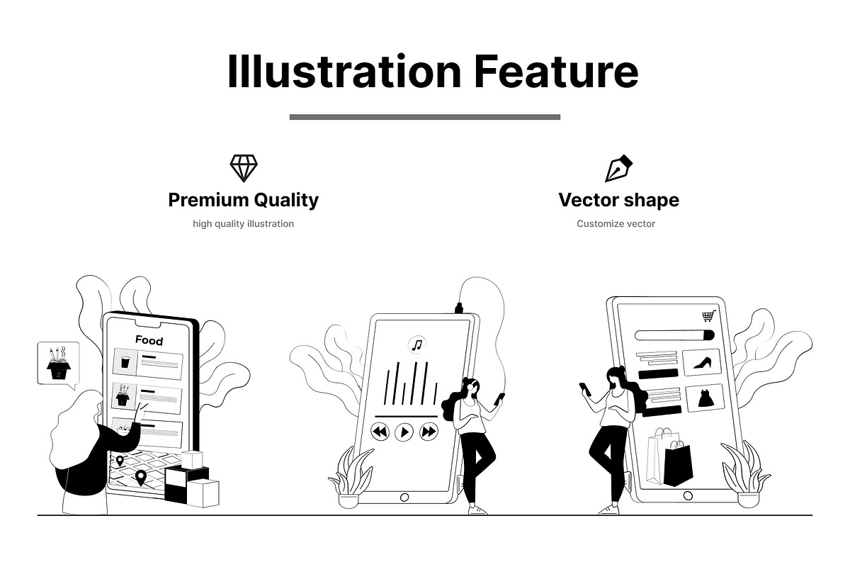 Vector illustrations for UI design, an Illustration by Raytas Studio