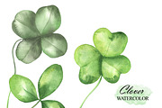 Watercolor clovers clipart, an Illustration by OlDm_Shop (Thumbnail 3 of 6)