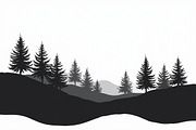 Pine Forest Silhouette Bundle, a Graphic by balal (Thumbnail 5 of 16)