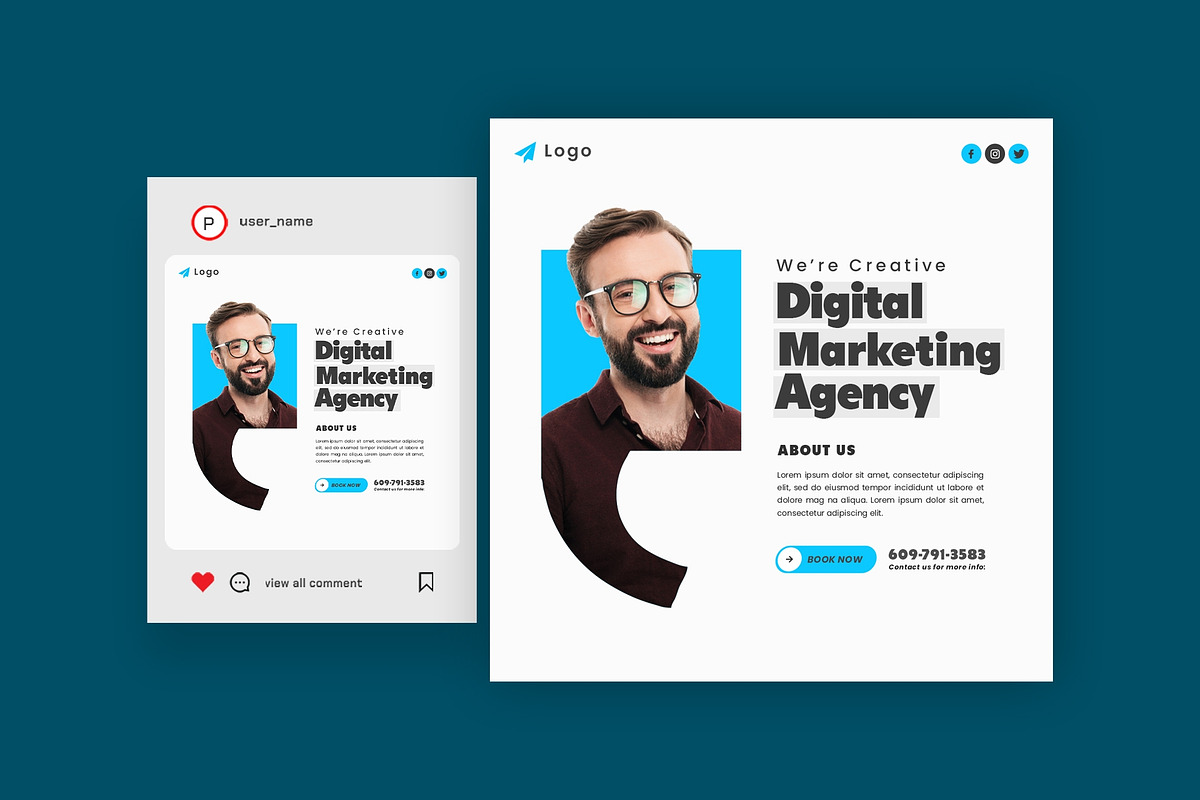 Agency Social Media Posts Bundle, a Social Media Template by Saman Osama (Photo 4 of 11)