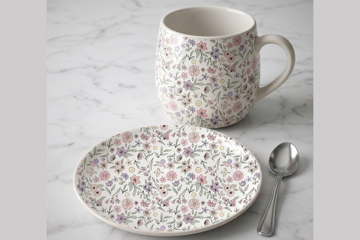 Lilac Meadow Seamless Pattern, a Pattern Graphic by OwlAndFern (Photo 7 of 14)