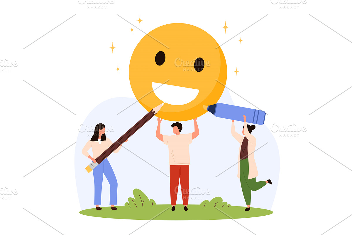 Creating Positive Emoji Feedback, a Person Illustration by Flashvector