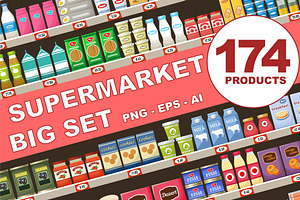 Supermarket. Food and drinks
