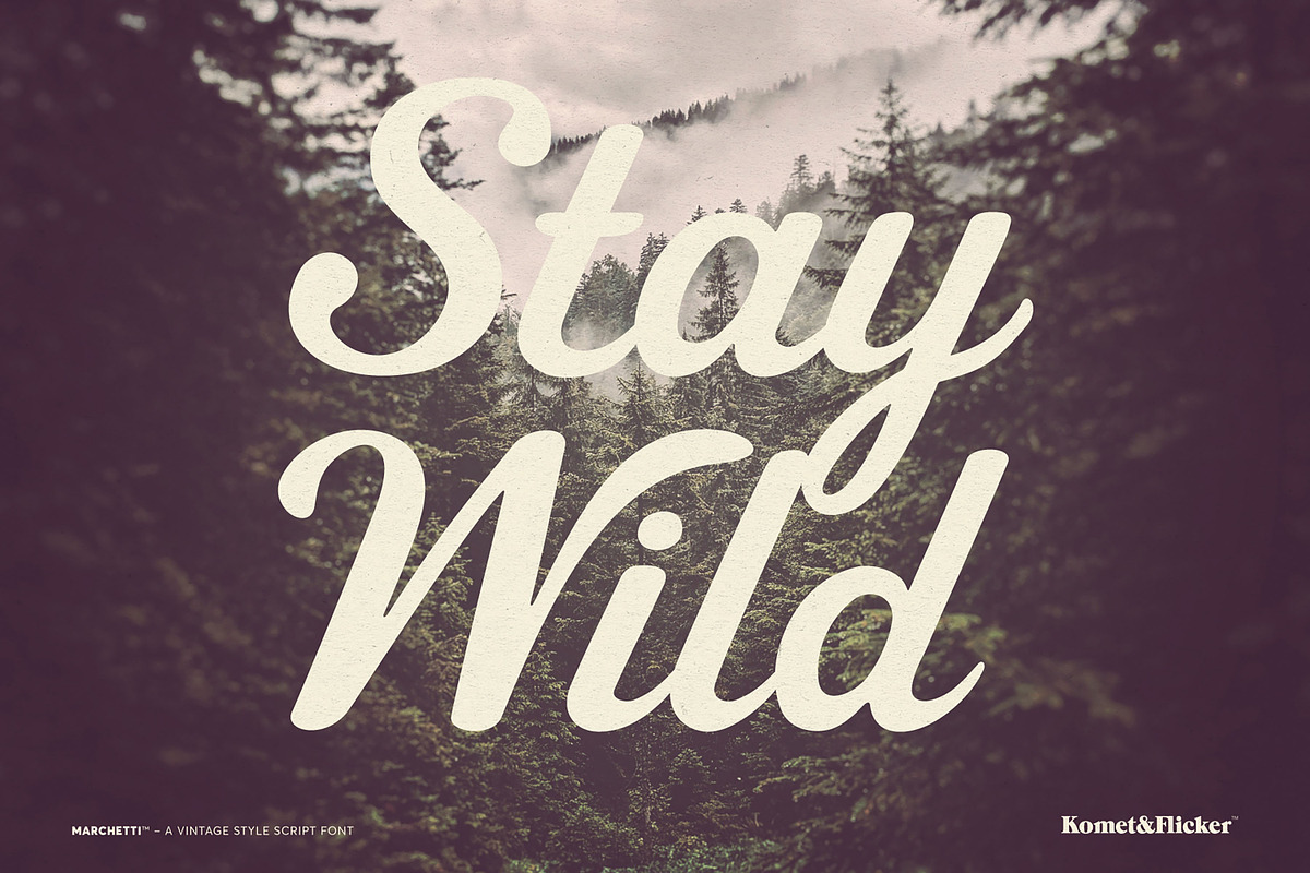 Marchetti - A Vintage Style Script, a Script Font by Komet & Flicker (Photo 3 of 15)