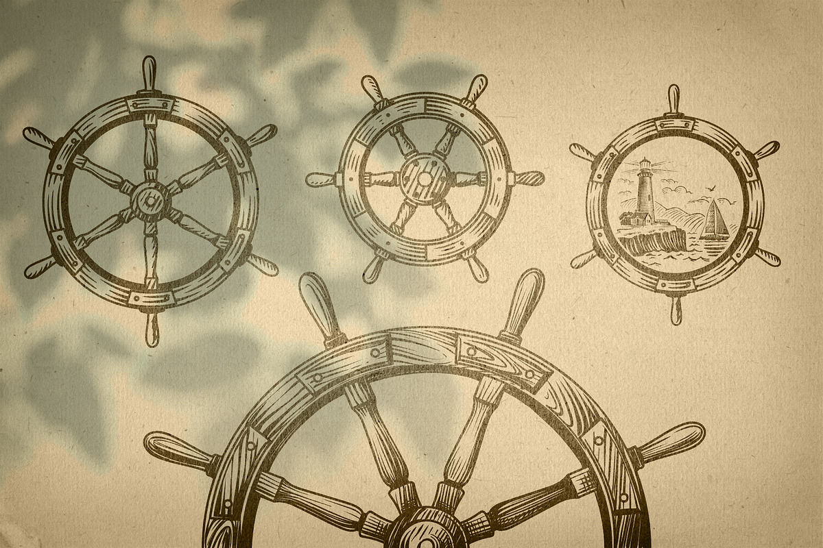 Nautical. Mockups, vector, textures., a Texture Illustration by bioraven (Photo 24 of 26)