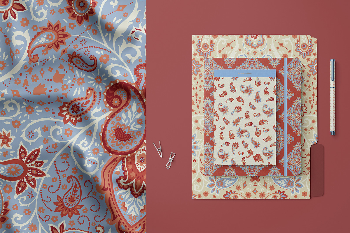Bohemian Paisley Chic Pattern Set, a Pattern Graphic by Sonulkaster (Photo 5 of 9)