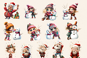 SUPER QUIRKY CHRISTMAS CLIPART PACK, a Person Illustration by Daring Digies (Thumbnail 4 of 9)