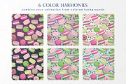 Macaron and blueberry leaves, a Pattern Graphic by Yummy (Thumbnail 3 of 9)